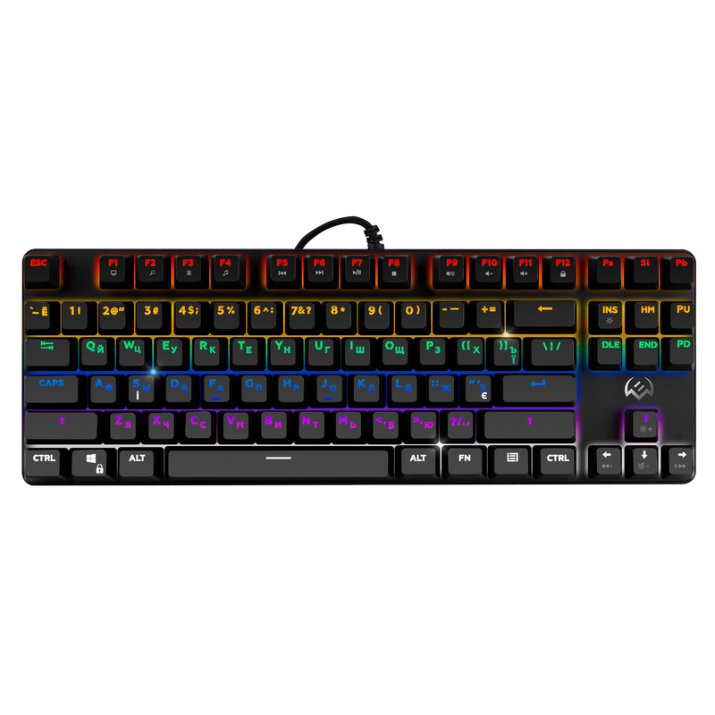 Gaming Keyboard SVEN KB-G9150, Mechanical, TLK, Metal panel, Blue SW, Backlight, USB
