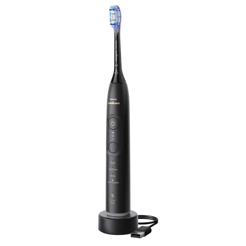 Электрическая звуковая зубная щетка Для взрослых Philips HX7429/03 Зеркально-чёрный