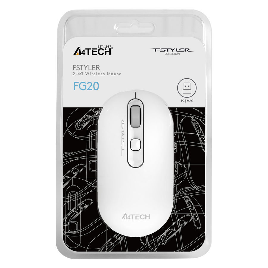 Беcпроводная мышь A4Tech FG20, Белый