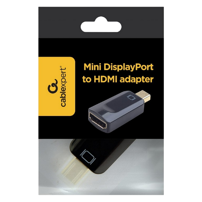 Видеоадаптер Cablexpert A-mDPM-HDMIF-01, MiniDP (M) - HDMI (F), Чёрный