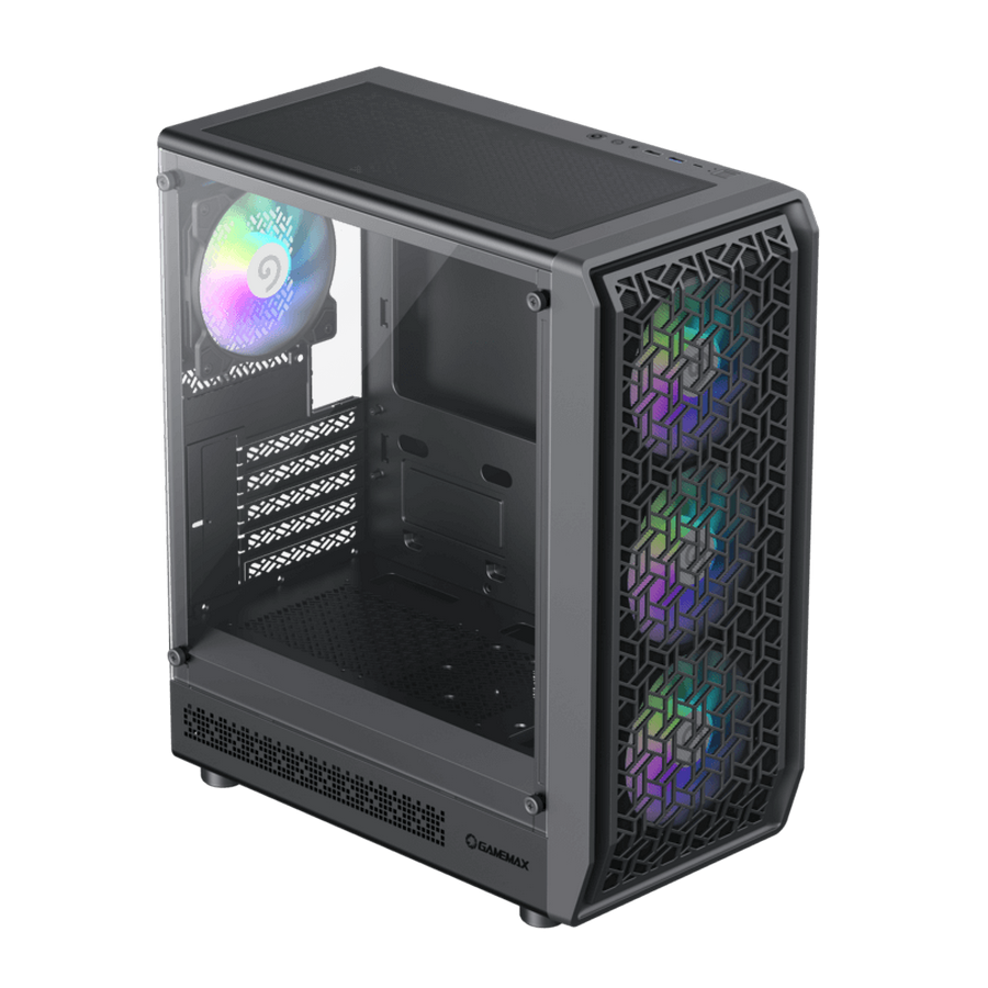 Carcasă PC Gamemax Forge MB, Midi-Tower, Fără PSU, Negru