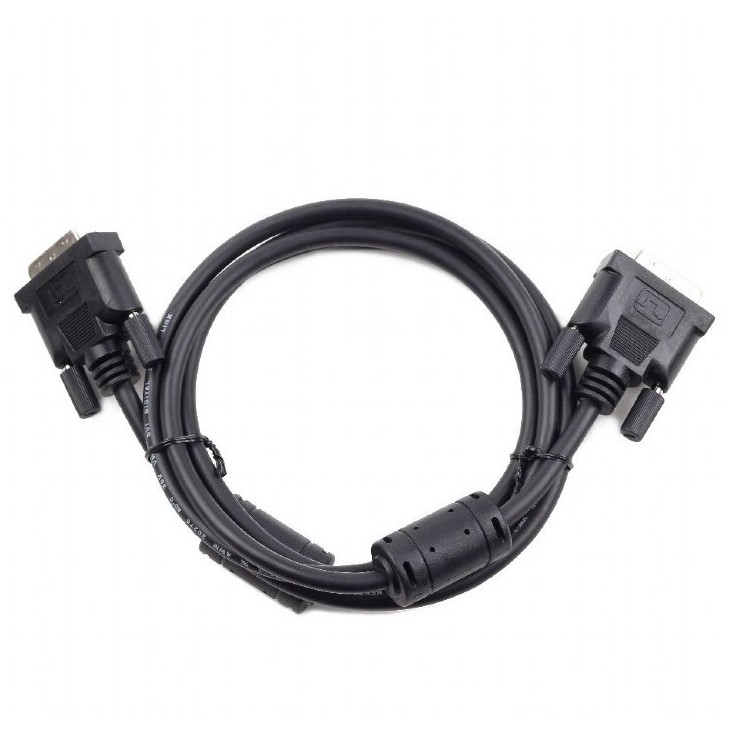 Видео кабель Cablexpert CC-DVI2-BK-6, DVI-D (M) - DVI-D (M), 1,8м, Чёрный