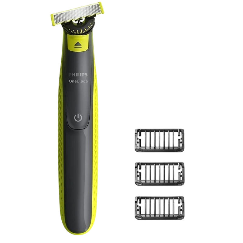 Trimmer pentru bărbați Philips OneBlade QP2724/23, Negru | Verde