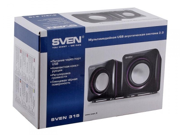 Компьютерные колонки 2.0 SVEN