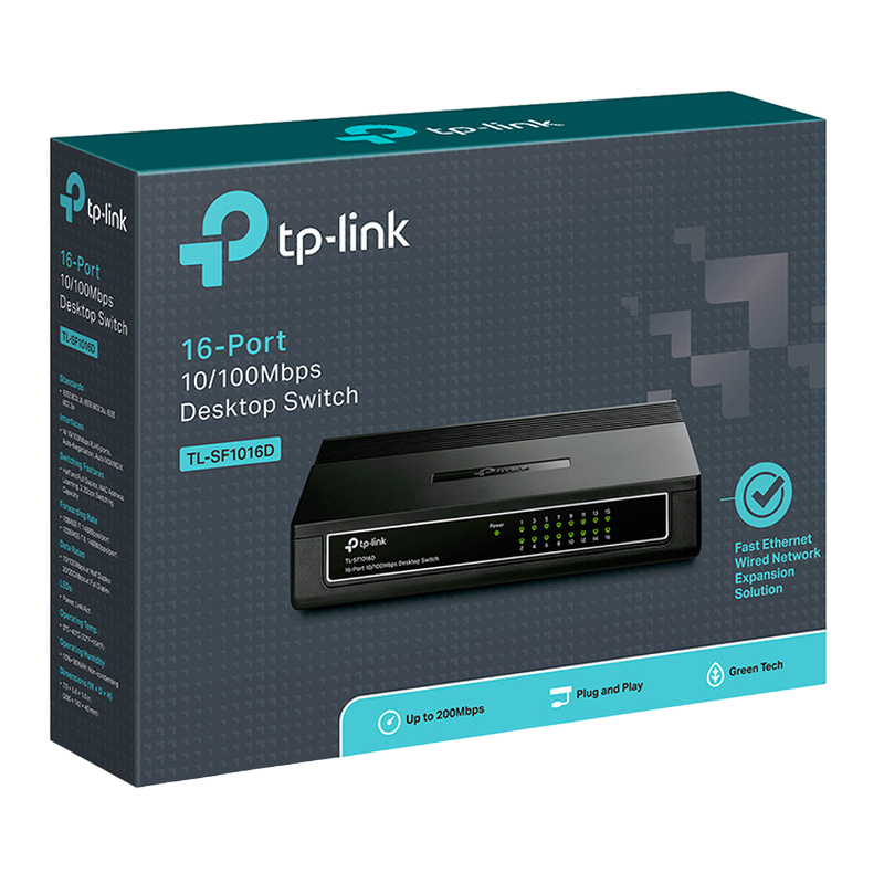 16-port 10/100Mbps Desktop Switch  TP-LINK 