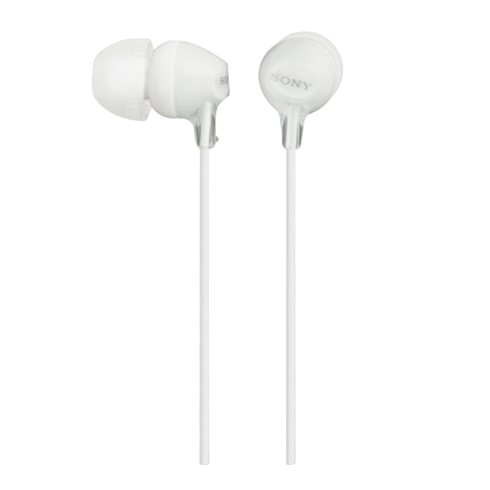 Гарнитура для мобильных телефонов SONY MDR-EX15AP, Проводной аналоговый, Белый