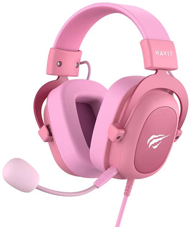 Căști gaming Havit H2002d, Cu fir, Roz