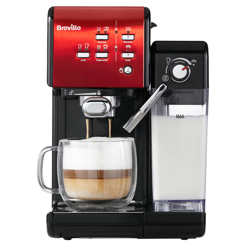 Кофеварка рожковая Breville Prima Latte II VCF109X-01, 1050Вт, Красный
