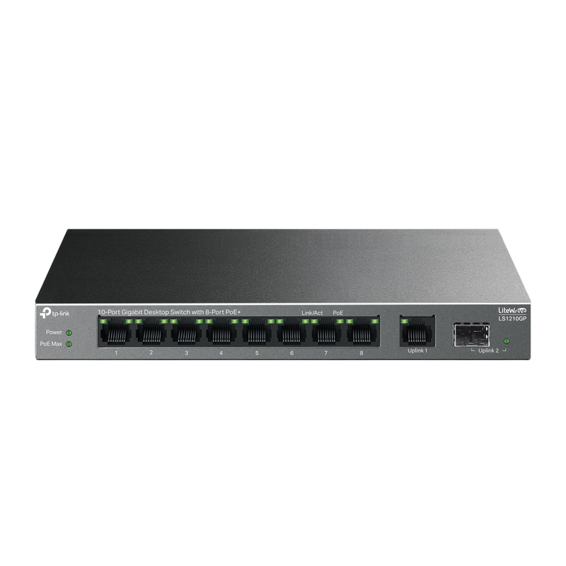 PoE коммутатор TP-LINK LS1210GP, 802.3af/at PoE