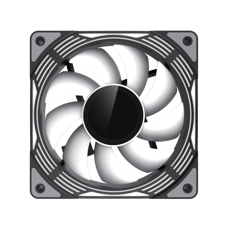 PC Case Fan GAMEMAX FN12A-C8I, 120mm, ARGB, 31.21dB, 44.35 CFM, 800-1600RPM, Hydro Bearing, Black