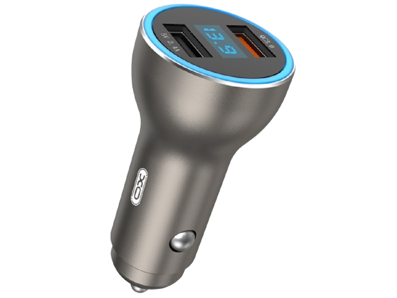Car Charger XO, 2USB, CC30, Silver