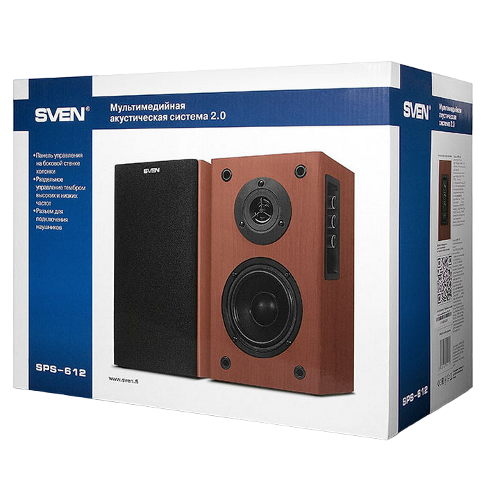 Компьютерные колонки 2.0 SVEN SPS-612, Деревянный
