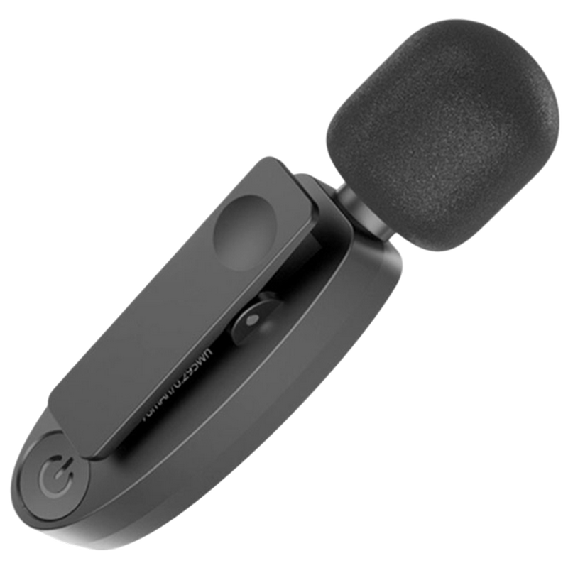 Портативный записывающий микрофон Hoco L15 Беспроводной/Проводной Черный
