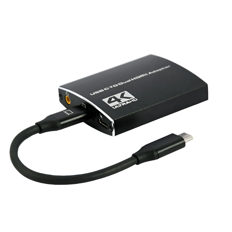 Cablu Video Cablexpert A-CM-HDMIF2-01, USB 3.1 Type-C (F) - 2 x HDMI (F), 0.15 m, Negru