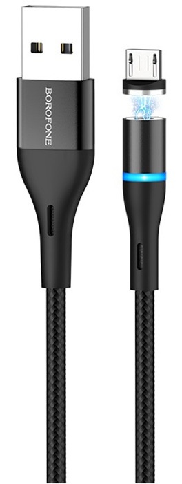 Magnetic Micro-USB Cable XO, NB125, Black