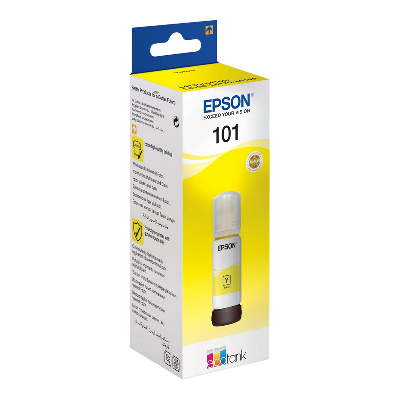 Ink Epson T03V44A, 101 EcoTank Yellow bottle 70ml