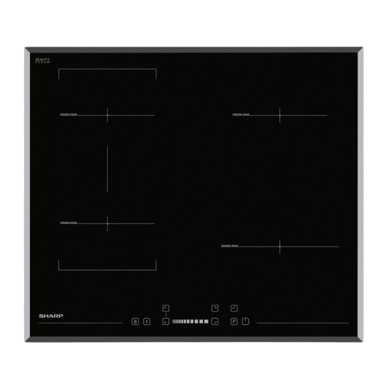 Plită cu inducție Sharp KH6I27CS00EU, Negru