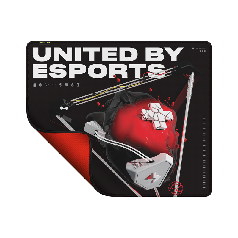 Игровой коврик для мыши HATOR Tonn eSport Maincast Edition Зеркально-чёрный