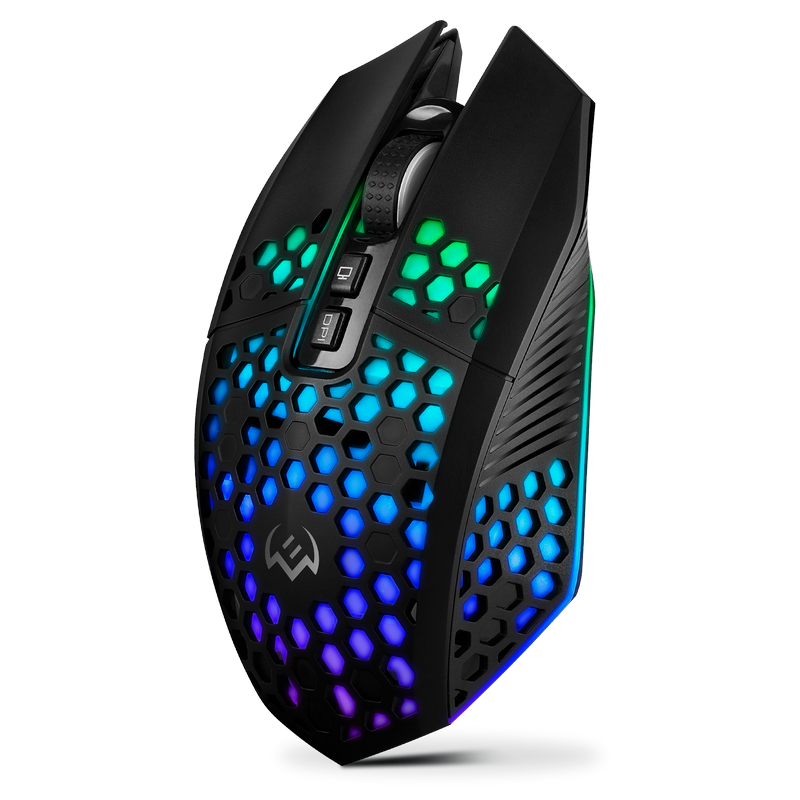 Wireless Gaming Mouse SVEN RX-G940W, 800-3600 dpi, 7 buttons, Silent, RGB, 600mAh, 98g.,Black