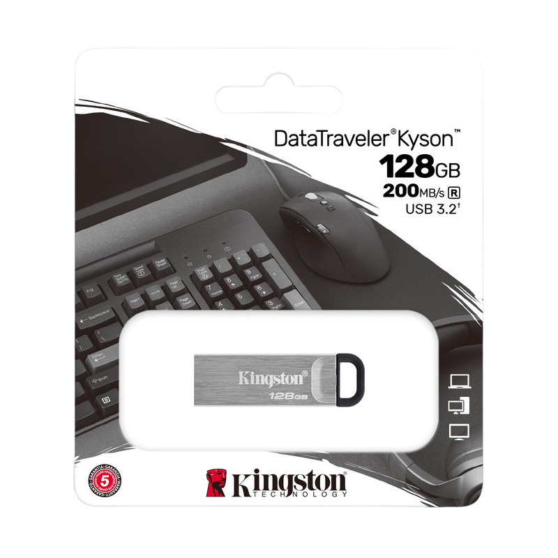 Flash Drive Kingston DataTraveler Kyson, 128GB USB3.2