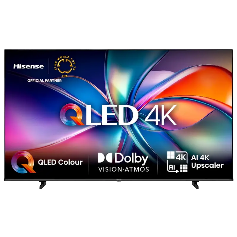 75" QLED SMART Телевизор Hisense 75E7Q, 3840x2160 4K UHD, VIDAA U9, Черный
