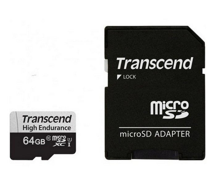 .64GB MicroSD (Class 10) UHS-I (U1),+SD adapter, Transcend