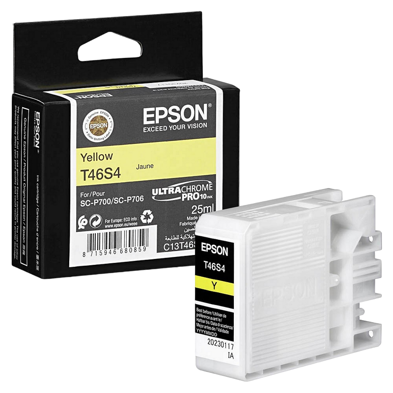 Картридж чернильный Epson T46S UltraChrome Pro 10, C13T46S400, Желтый