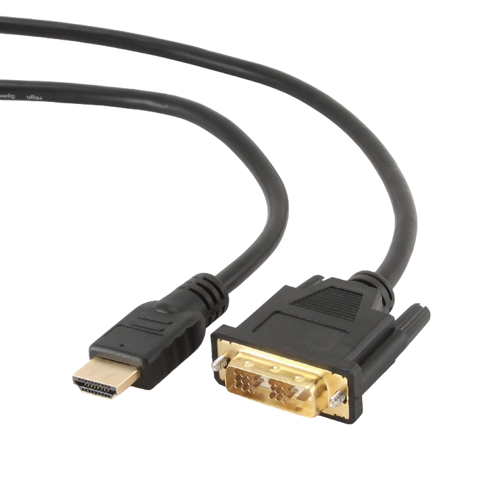 Видеокабель Cablexpert CC-HDMI-DVI-6, HDMI (M) - DVI-D (M), 1,8м, Чёрный