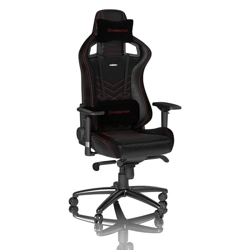 Игровое кресло Noblechairs Epic, Искусственная кожа, Черный/Красный
