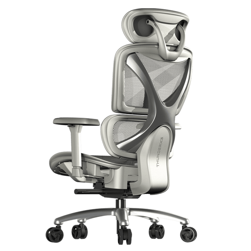 Scaun Gaming ThunderX3 XTC, Plasă Respirabilă, PU Piele, Mesh Grey