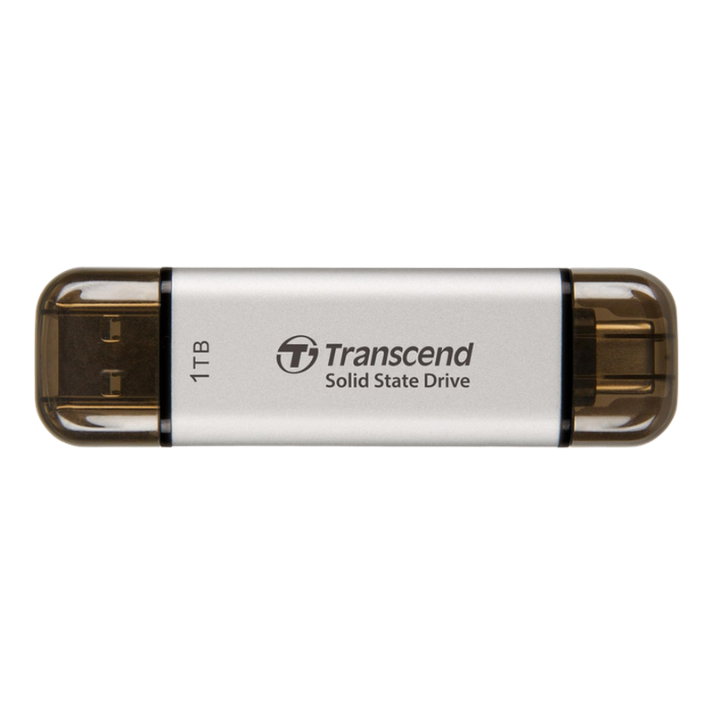 SSD portabil extern Transcend ESD310S, 1 TB, Argintiu (TS1TESD310S)