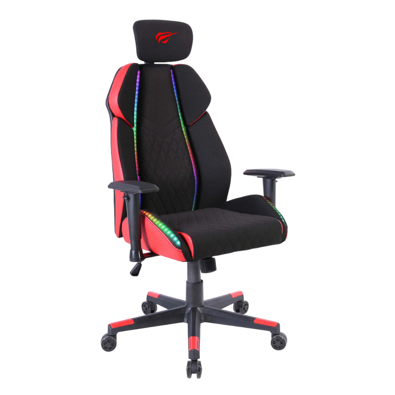 Игровое кресло Havit GC938, Искусственная кожа, Черный | Красный