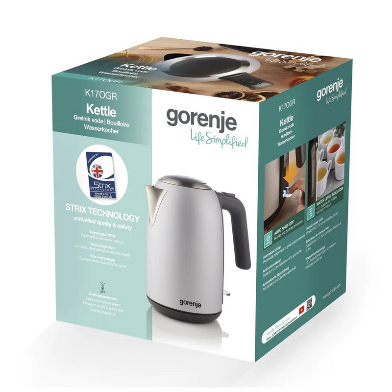 Электрочайник gorenje k17ogr, серый Thumbnail 8