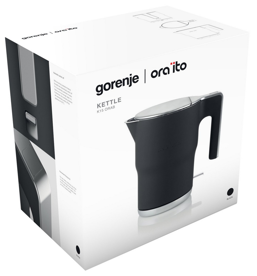 Fierbător electric Gorenje K15ORAB, Negru