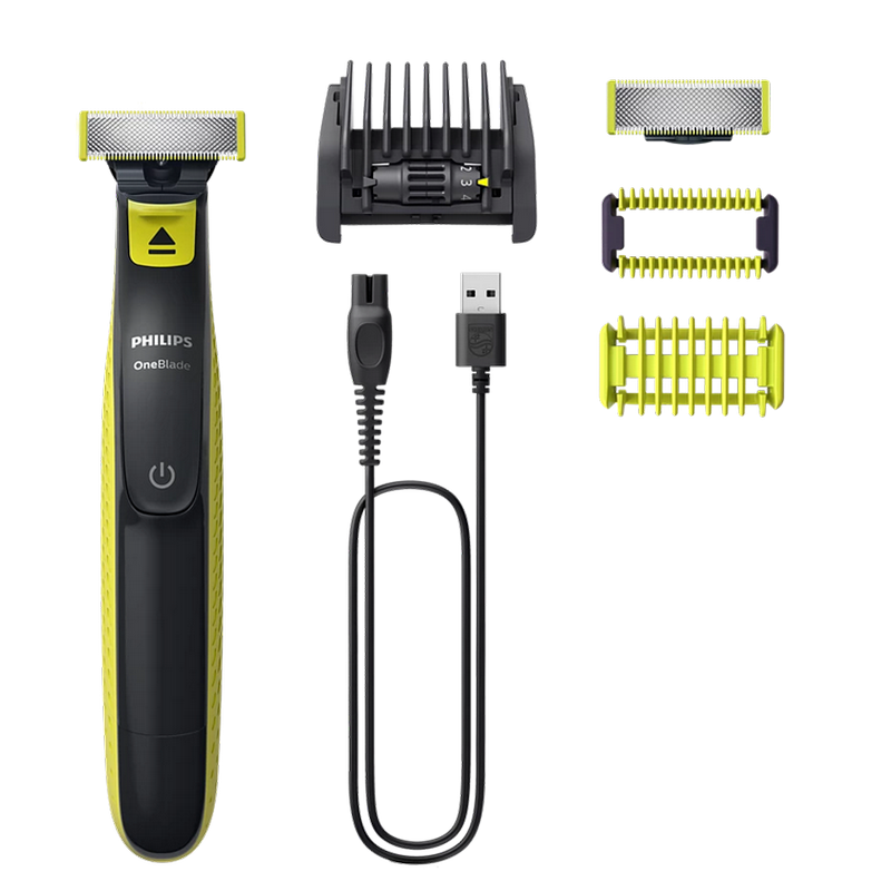Trimmer pentru bărbați Philips OneBlade QP2824/20, Verde | Carbonic