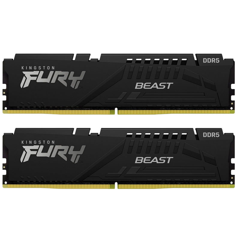 Memorie RAM Kingston FURY Beast, DDR5 SDRAM, 6400 MHz, 64GB, KF564C32BBEK2-64
