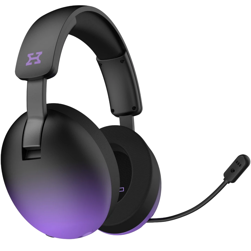 Игровая гарнитура Hator Hellyberry HH30 Pro беспроводной, черно-фиолетовый градиент