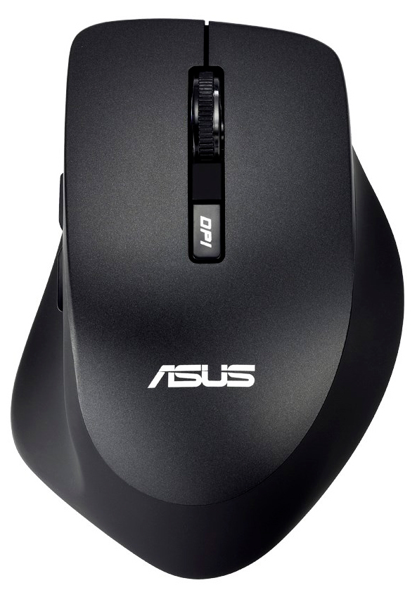 Wireless Mouse Asus WT425, Optical, 1000-1600 dpi, 6 buttons, Ergonomic, Silent, 1xAA, Black