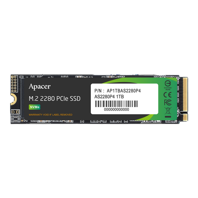 Unitate SSD Apacer AS2280P4, 1000GB, AP1TBAS2280P4-1