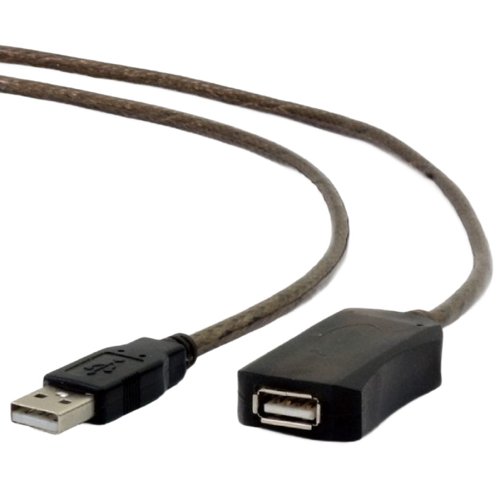 Cable USB,USB AM/AF, 5.0 m, Active  USB2.0, Cablexpert, UAE-01-5M
