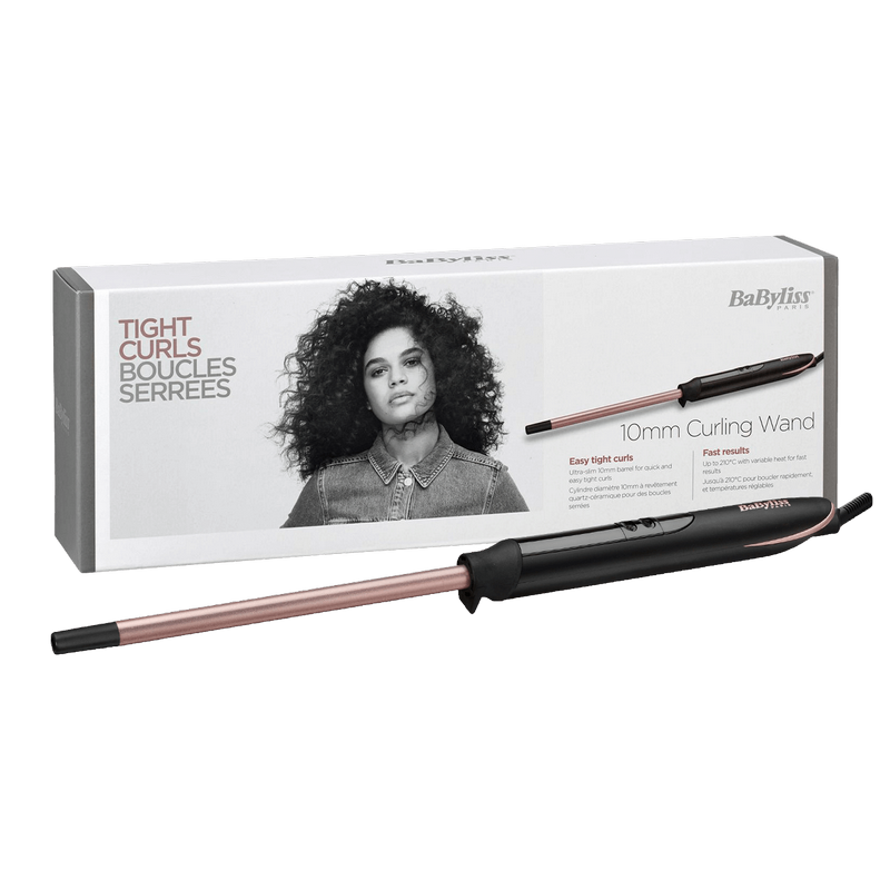 Ondulator de păr BaByliss Tight Curls Wand C449E, Negru | Roz