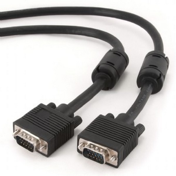 Cable VGA Premium 10.0m, HD15M/HD15M Black, Cablexpert, dual-shield w/2*ferrite core, CC-PPVGA-10M-B