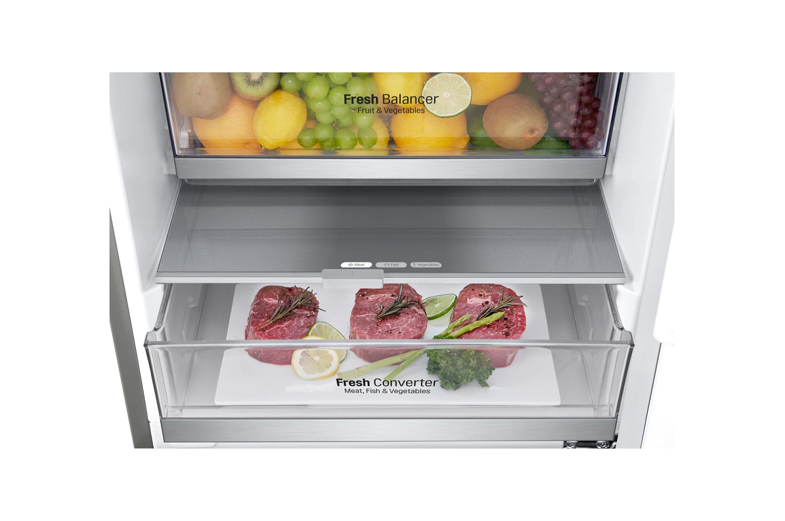 Холодильник LG GW-B509PSAP, DoorCooling+, Нержавеющая сталь