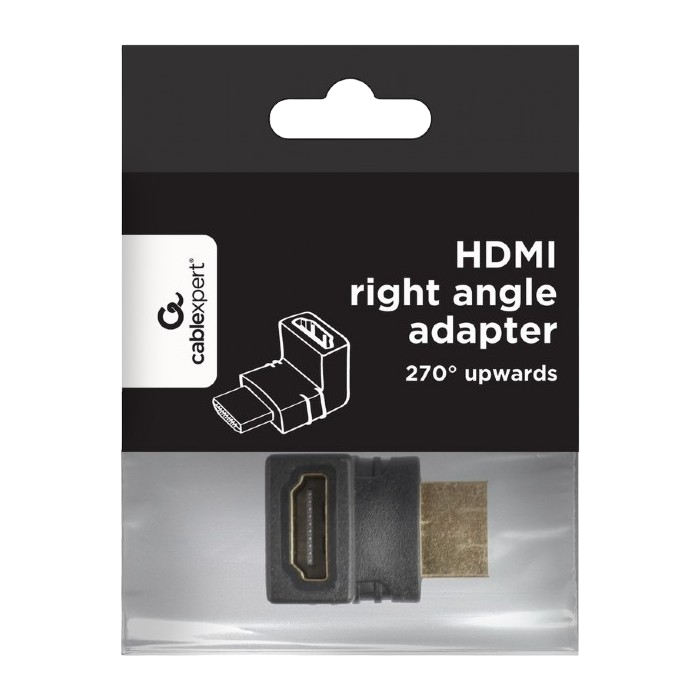 Видеоадаптер Cablexpert A-HDMI270-FML, HDMI (M) - HDMI (F), Чёрный