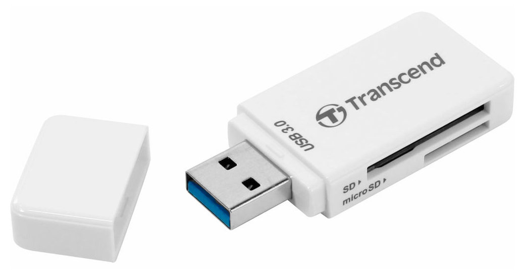 Cititor de carduri Transcend TS-RDF5, USB Type-A, Alb
