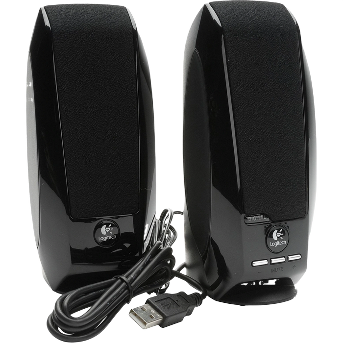 Компьютерные колонки 2.0 Logitech S150, Чёрный