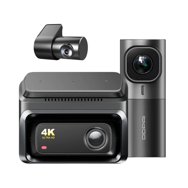 Set dash cam față și spate ddpai dashcam z60 + rear cam + interior cam, negru