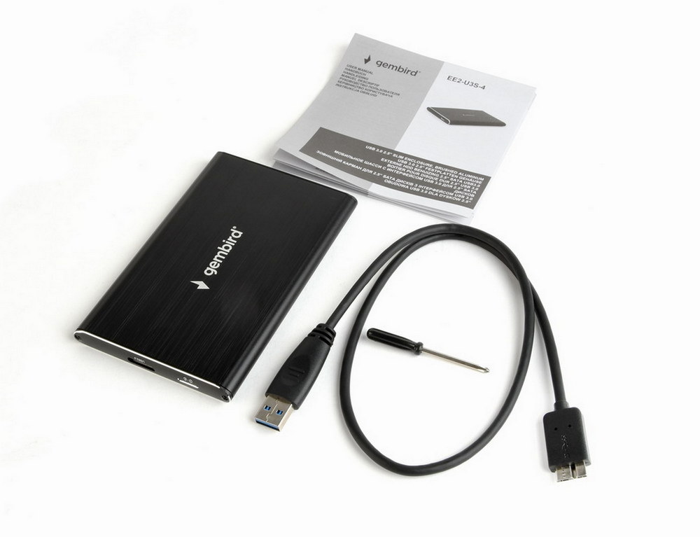Внешний корпус Gembird EE2-U3S-6, Чёрный (EE2-U3S-6)