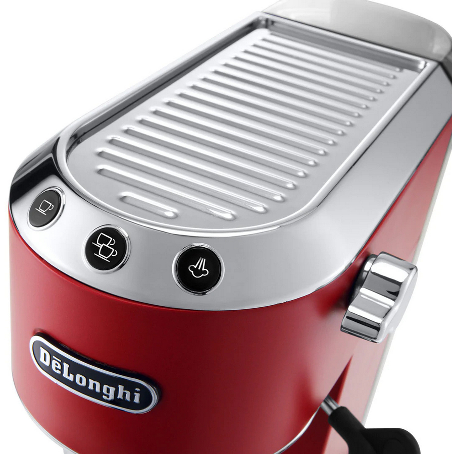 Cafetiera manuala DeLonghi Dedica Pump Espresso, 1300W, Roșu