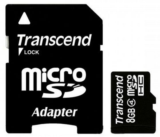 Card de Memorie Transcend microSDHC Class 4, 8GB (TS8GUSDHC4)